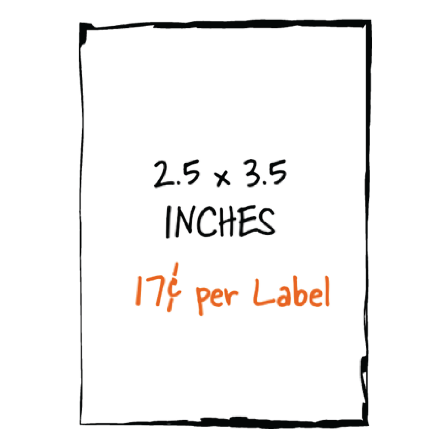 2.5" x 3.5" Label